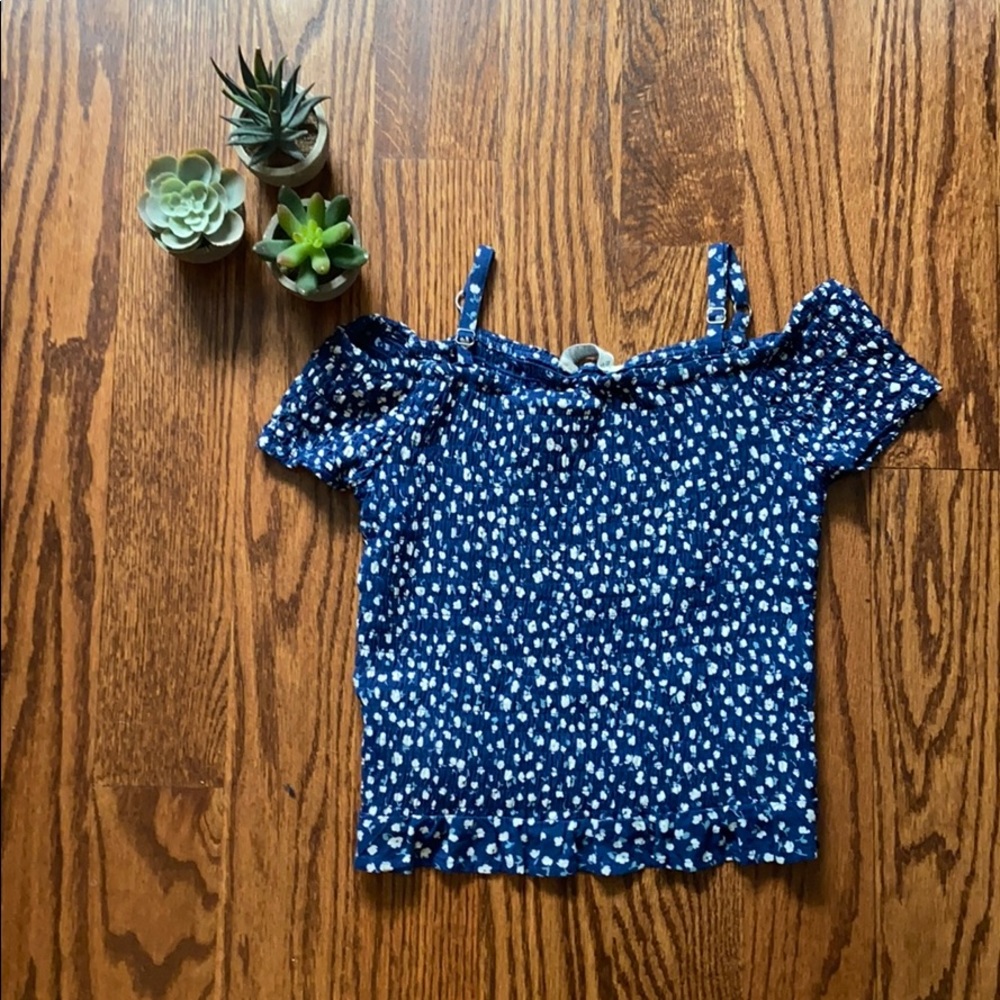 Abercrombie Kids floral off the shoulder top